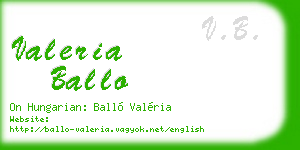 valeria ballo business card